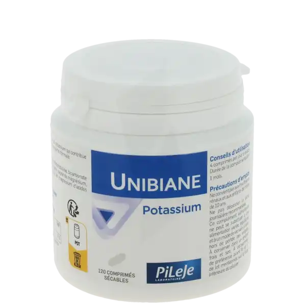 Pileje Unibiane Potassium 120 Comprimés