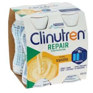 Clinutren Repair Nutriment Vanille 4 Bouteilles/200ml