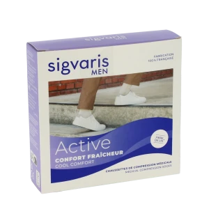 Sigvaris Active Confort FraÎcheur Chaussettes  Homme Classe 2 Noir Medium Normal