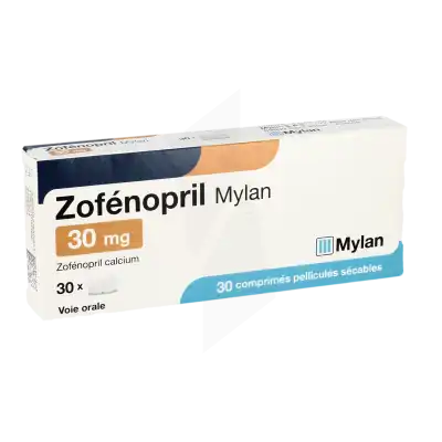 ZOFENOPRIL VIATRIS 30 mg, comprimé pelliculé sécable