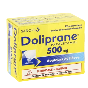 Doliprane 500 Mg, Poudre Pour Solution Buvable En Sachet-dose
