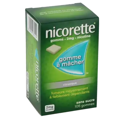 Nicorette 2 Mg Sans Sucre, Gomme à Mâcher Médicamenteuse édulcorée Au Sorbitol à MARIGNANE