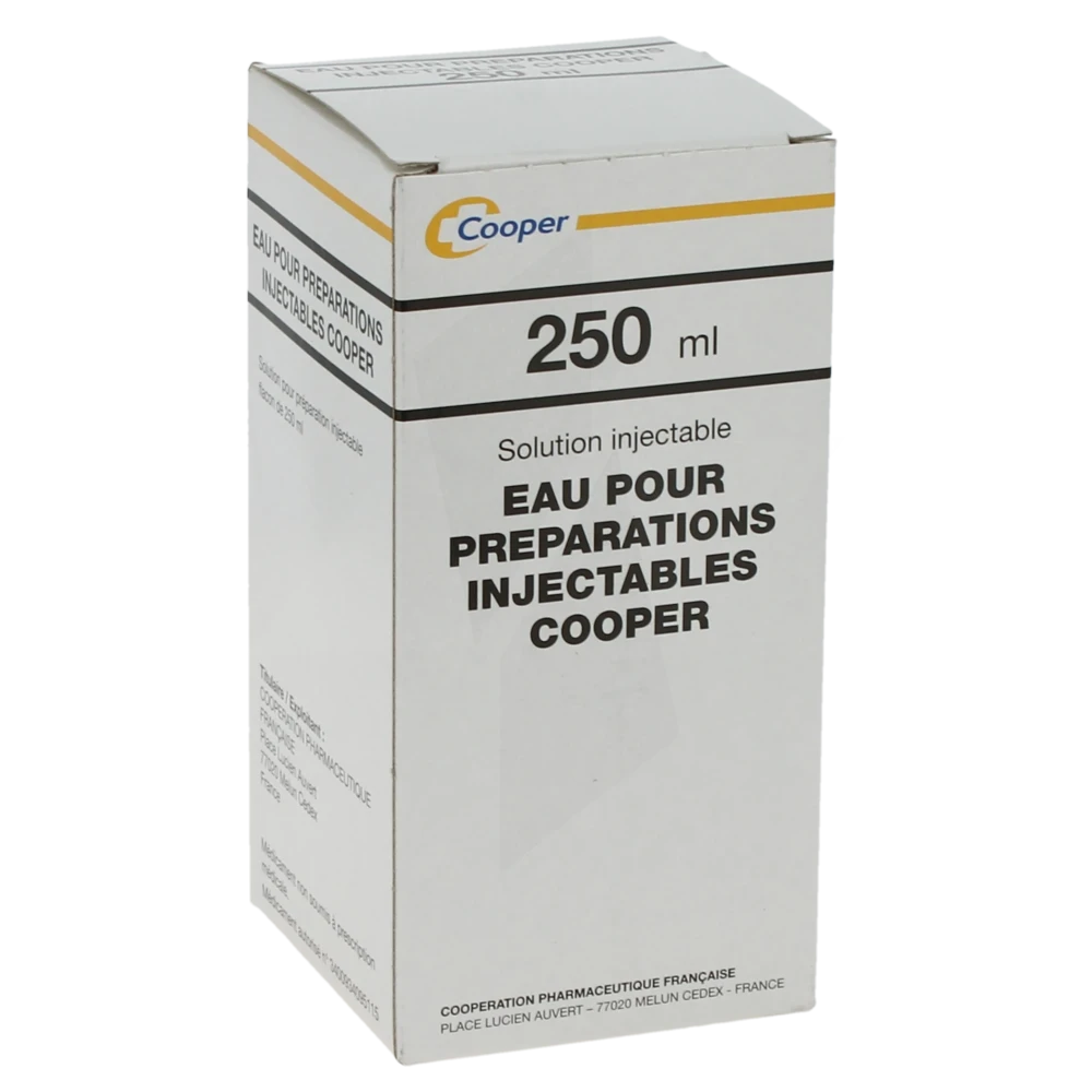 Eau Pour Preparations Injectables Cooper, Solution Injectable