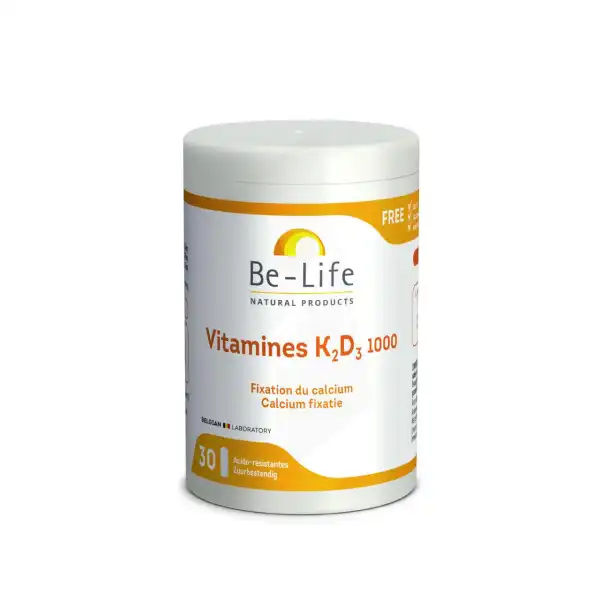 Be-life Vitamines K2 D3 1000 Gélules B/30