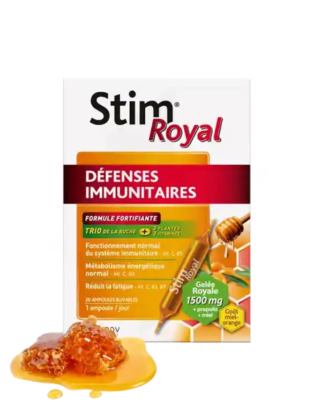 Nutreov Stim Royal Défenses Immunitaires Solution Buvable 20 Ampoules/10ml