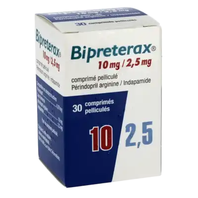 Bipreterax 10 Mg/2,5 Mg, Comprimé Pelliculé à Blere