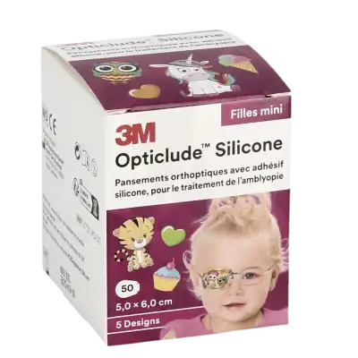 Opticlude Design Girl Pans Orthoptique Silicone Mini 5x6cm B/50 à RUMILLY