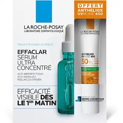 La Roche Posay Effaclar Sérum Visage Anti Imperfections Micro Peeling Peaux Tendance Acnéique  Fl Compte-gouttes/30ml+oil Correct Mini à COLLONGES-SOUS-SALEVE