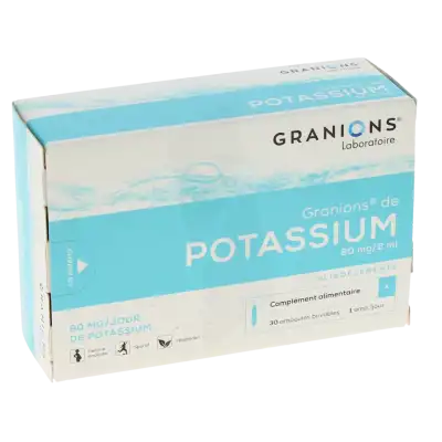 Granions De Potassium Solution Buvable 30 Ampoules/2ml à Mûrs-Erigné