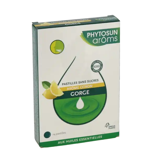 Phytosun Arôms Pastilles Sans Sucre Gorge Arôme Citron X 24