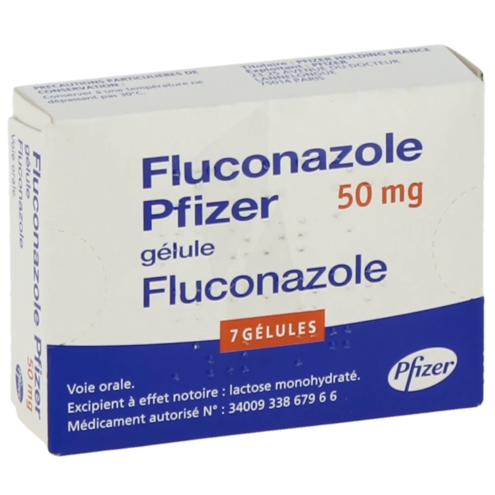 Fluconazole Pfizer 50 Mg, Gélule