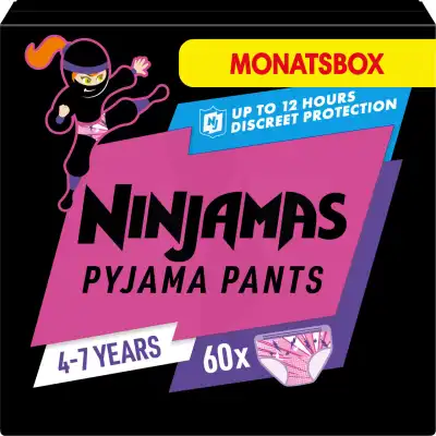 Ninjamas Pampers Pyjamas Pants Absorbant 4-7 Ans : 17-30 Kg Fille à MARIGNANE