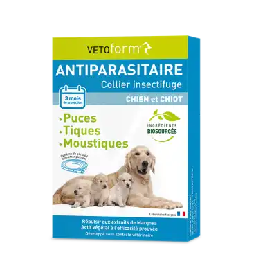 Vetoform collier Antiparasitaire preventif pour chien et chiot