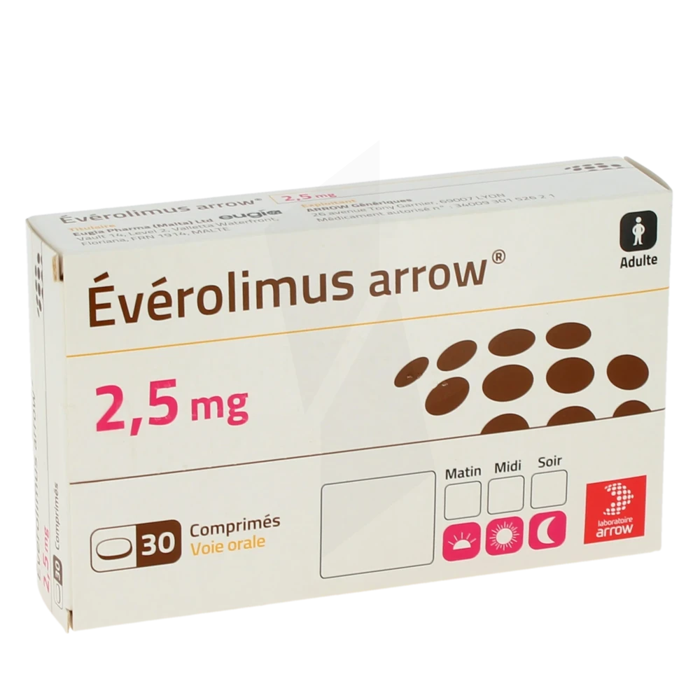 Everolimus Arrow 2,5 Mg, Comprimé