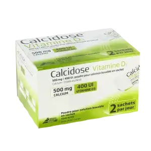 Calcidose Vitamine D3 500 Mg/400 Ui, Poudre Pour Solution Buvable En Sachet à MERINCHAL