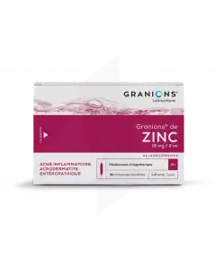 Granions De Zinc 15 Mg/2 Ml Solution Buvable 30 Ampoules/2ml à UGINE