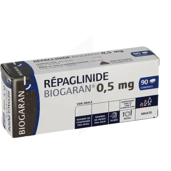 Repaglinide Biogaran 0,5 Mg, Comprimé