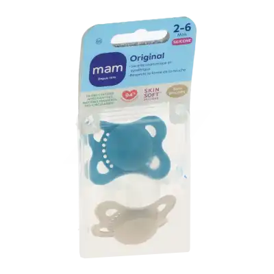 Mam Original Sucette Silicone 2-6mois Tendance B/2 à Ferney-Voltaire