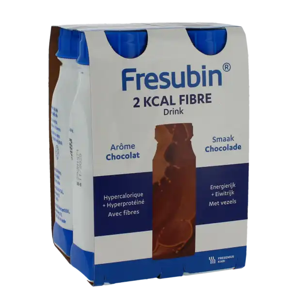 Fresubin 2 Kcal Fibre Drink Nutriment Chocolat 4bouteilles/200ml