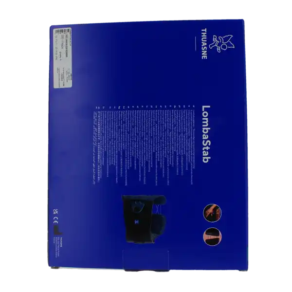 Thuasne Lombastab Ceinture Lombaire Maintien Noir Bleu Hauteur 26cm Taille 3