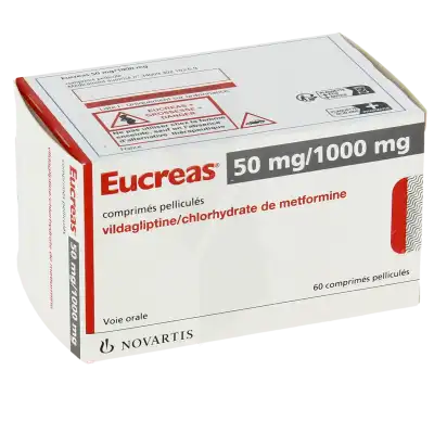 Eucreas 50 Mg/1000 Mg, Comprimé Pelliculé à LE LAVANDOU