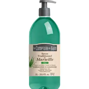 Acheter Le Comptoir du Bain Savon Traditionnel de Marseille Aloé vera Fl pompe/1L à QUETIGNY
