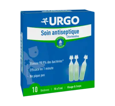 Urgo Soins Solution Antiseptique Chlorhexidine 0.5% 10 Unidoses/5ml à Mimizan