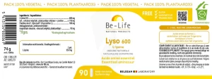 Be-life Lyso 600 Gélules B/90