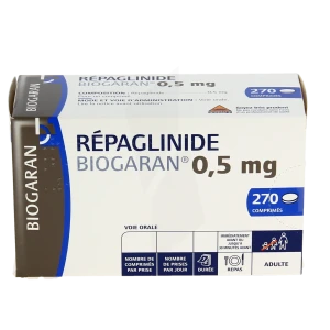 Repaglinide Biogaran 0,5 Mg, Comprimé