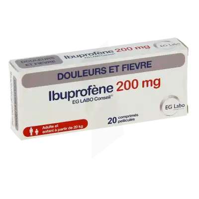 IBUPROFENE EG 200 mg, comprimé pelliculé