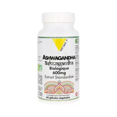 Vitall+ Ashwagandha 600mg Bio Gélules Végétales B/60 à STRASBOURG