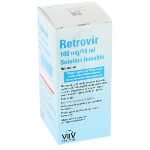 Retrovir 100 Mg/10 Ml, Solution Buvable