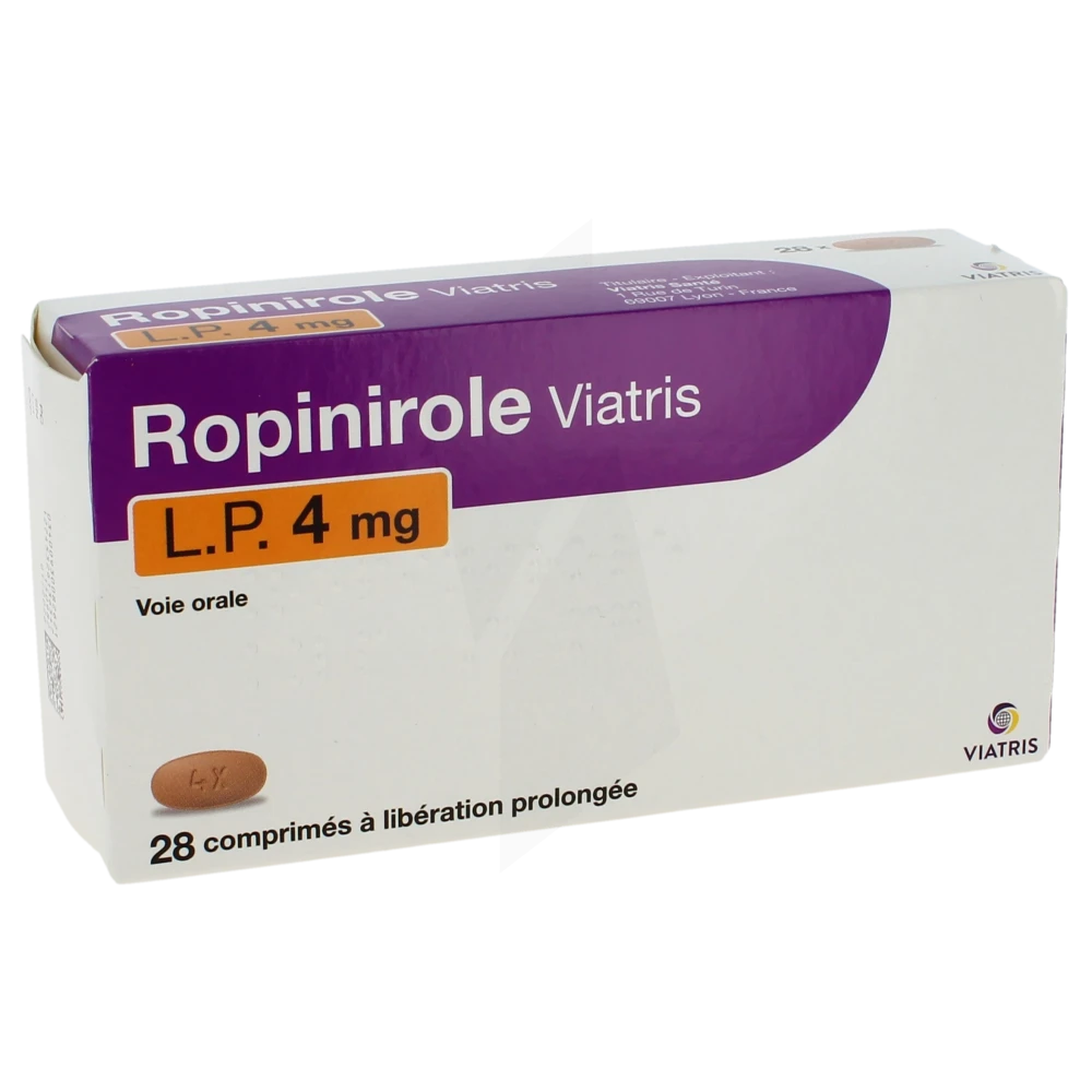 Ropinirole Viatris Lp 4 Mg, Comprimé à Libération Prolongée