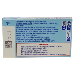Efferalganmed 150 Mg, Suppositoire
