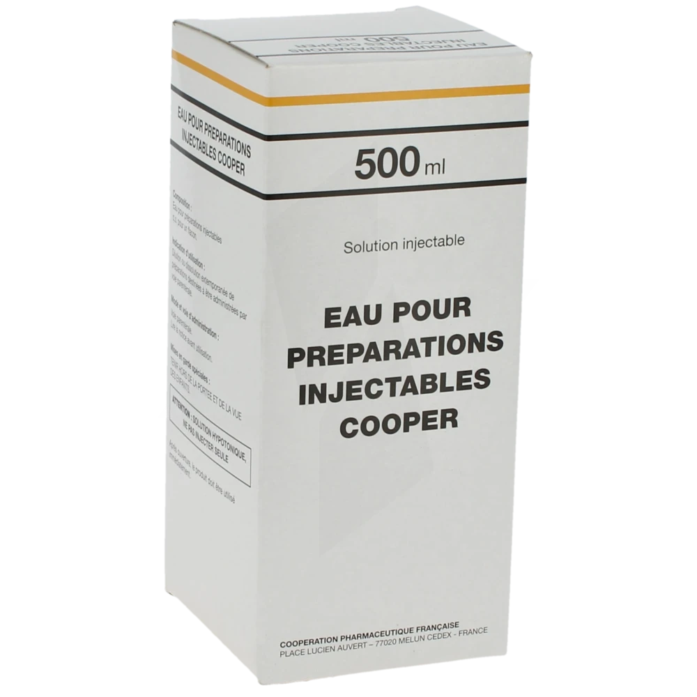 Eau Pour Preparations Injectables Cooper, Solution Injectable