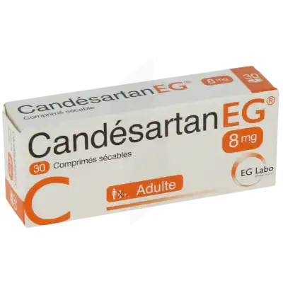 Candesartan Eg 8 Mg, Comprimé Sécable à Auterive