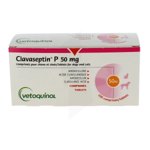 Clavaseptin P 50 Mg Comprimes Pour Chiens Et Chats, Comprimé