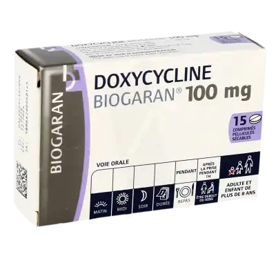 Doxycycline Biogaran 100 Mg, Comprimé Pelliculé Sécable à LE LAVANDOU