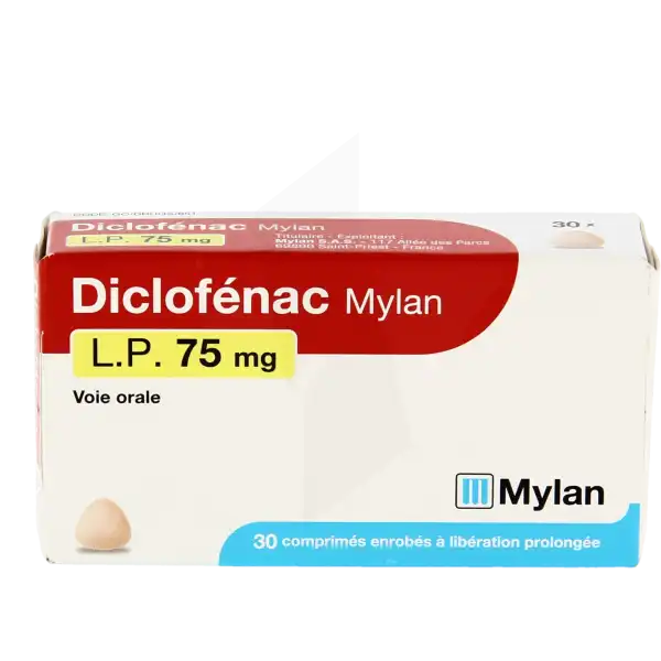 Diclofenac Viatris Lp 75 Mg, Comprimé Enrobé à Libération Prolongée