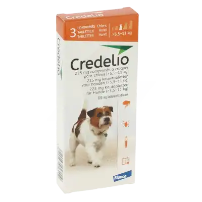 Credelio 225 Mg Comprime A Croquer Pour Chiens (> 5,5 - 11 Kg), Comprimé à Croquer à CHENÔVE