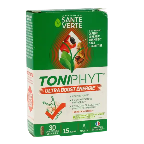 Santé Verte Toniphyt Ultra Boost Energie Comprimés Boîte De 30