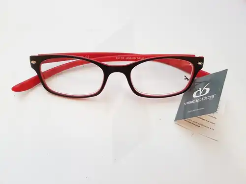 Rio De Janeiro Lunette De Lecture Diop +2,00 Noir Mat Intérieur Rouge