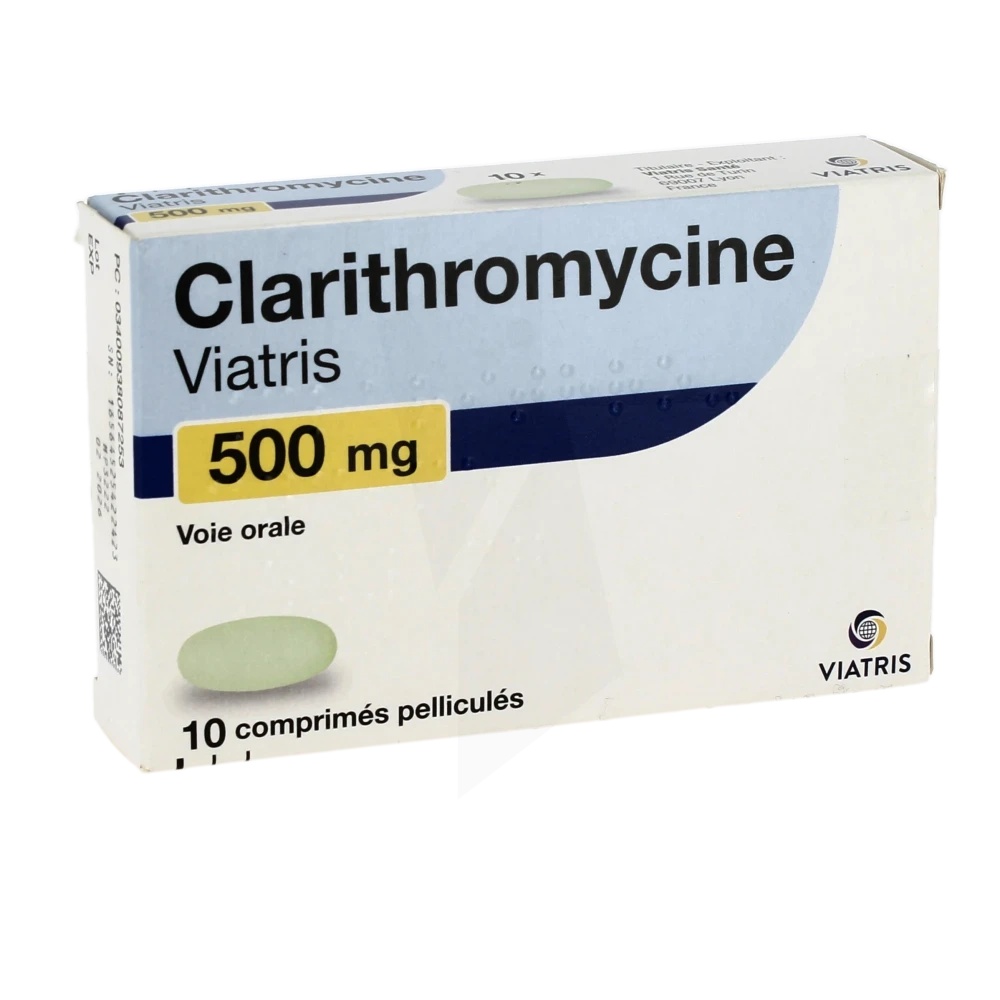 Clarithromycine Viatris 500 Mg, Comprimé Pelliculé