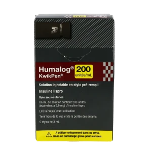 Humalog 200 Ui/ml Kwikpen, Solution Injectable En Stylo Prérempli