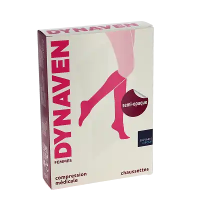 Dynaven Semi-opaque Chaussettes  Femme Classe 2 Beige Small Normal à BOURG-SAINT-ANDÉOL