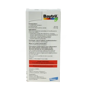 Baytril S 50 Mg, Comprimé