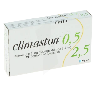 Climaston 0,5 Mg/2,5 Mg, Comprimé Pelliculé