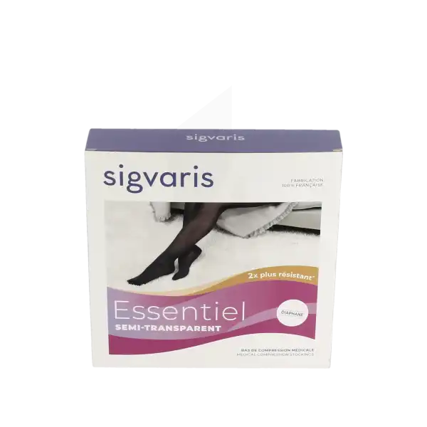 Sigvaris Essentiel Diaphane Semi-transparent Bas Auto-fixants Morpho- Classe 2 Femme Dune Normal S
