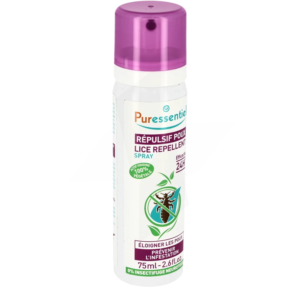 Puressentiel Anti-poux Spray Répulsif Poux - 75 Ml