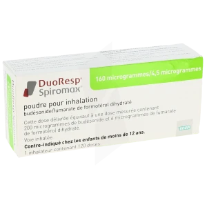 Duoresp Spiromax 160 Microgrammes/4,5 Microgrammes, Poudre Pour Inhalation